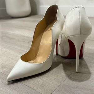 Christian Louboutin White Patent Leather Heels